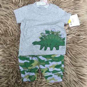 NWT Child of Mine dinosaur tee & pants set - size 0-3M